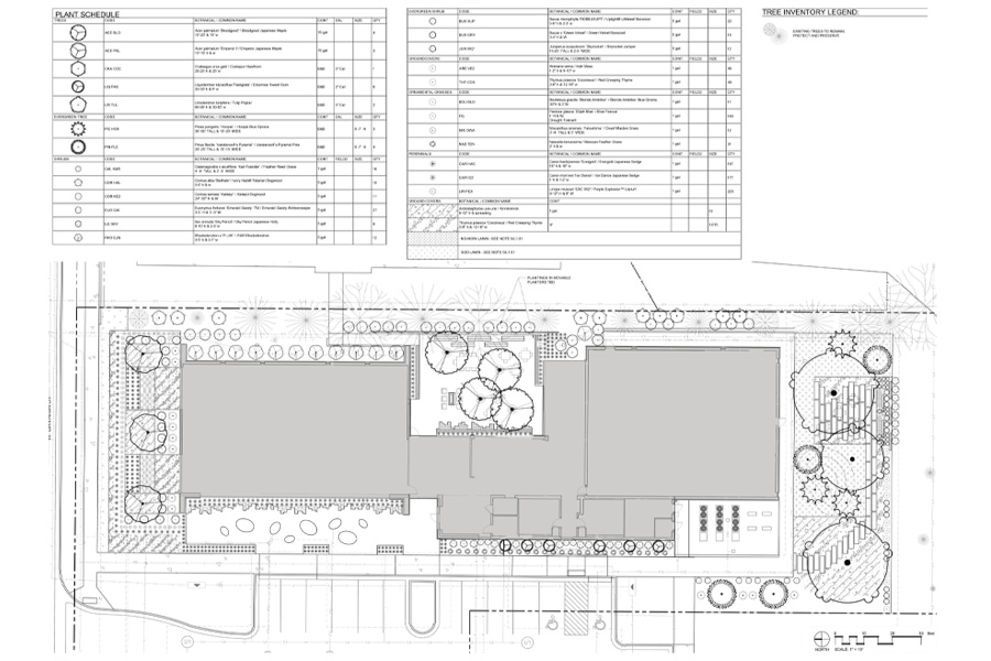 Landscape construction documents and drawing details